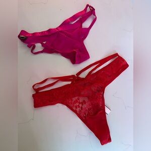Victoria’s secret red and pink thong and underwear size L and M brand new